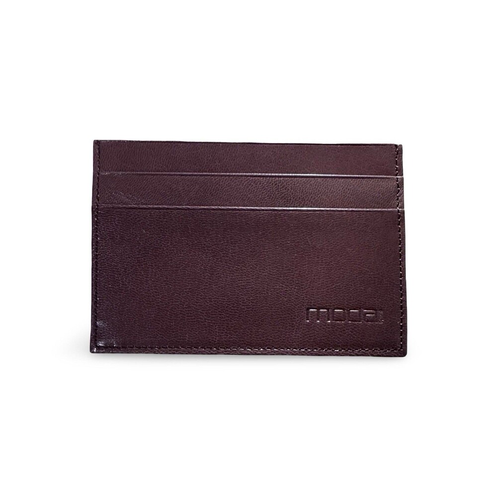 🧡Moda Spana New Minimalist Leather Card/Cash Wallet Burgundy Red